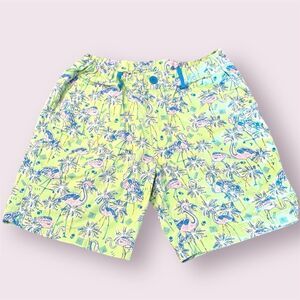 EXTREME 80s Retro Flamingo Print Shorts